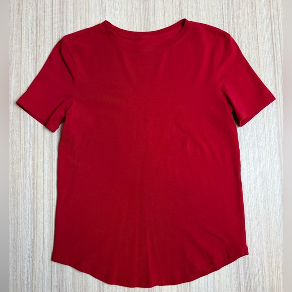 Lululemon - Love Curved Hem Crewneck - Sz 2 - Dark Red - Picture 1 of 4